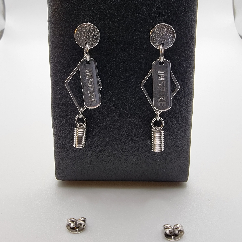 "Inspire Ingenuity" Dangle Drop Earrings *